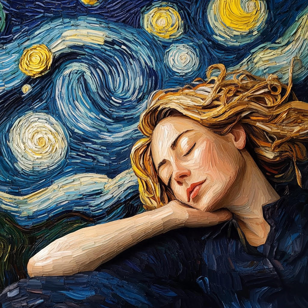 Image of a woman having difficulty sleeping